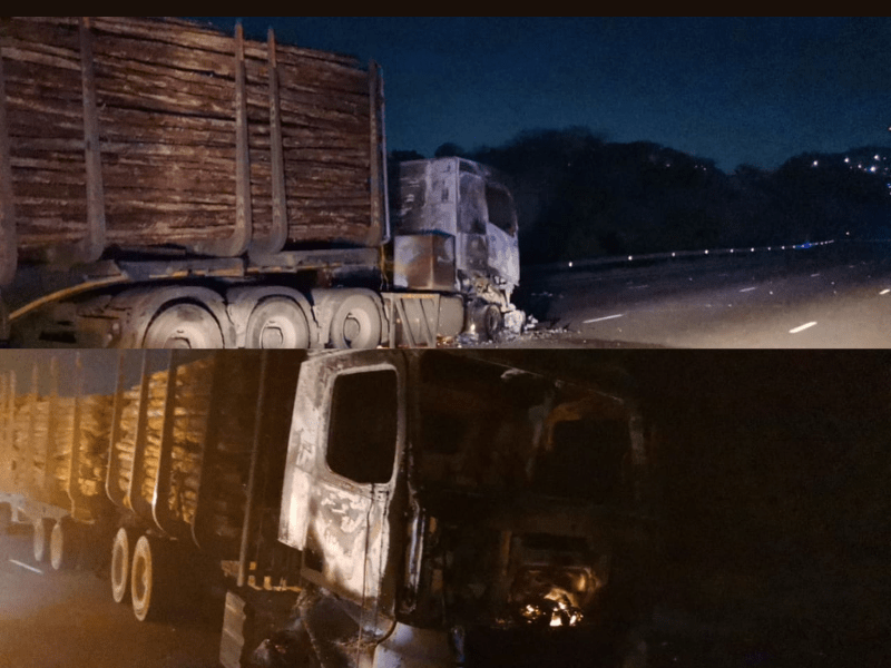 Protestors set trucks alight on Durban highway